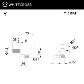Угловой соединительный элемент WHITECROSS Y1015AT антрацит